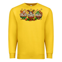 Lemon christmas cupcake with gingerbreads bbs Premium Sweatshirt - BundleAndBundleShop