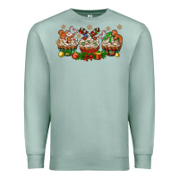 Seafoam christmas cupcake with gingerbreads bbs Premium Sweatshirt - BundleAndBundleShop
