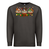 Smoke christmas cupcake with gingerbreads bbs Premium Sweatshirt - BundleAndBundleShop