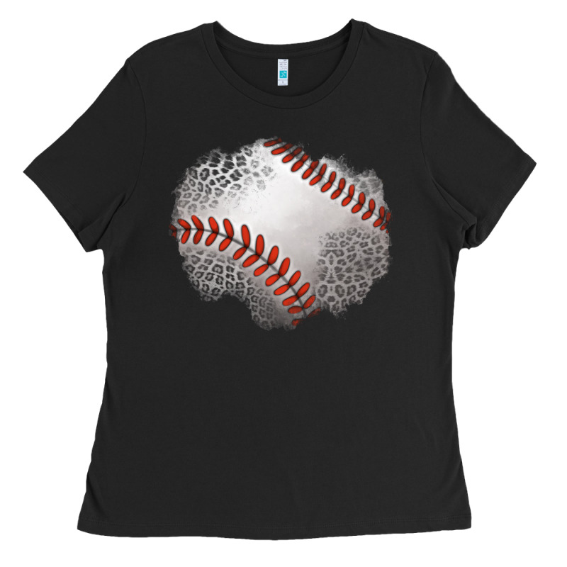 Leopard Baseball Patch Ladies Tee by Jasminsmagicworld | Teevron