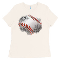 Bone leopard baseball patch Ladies Tee - Jasminsmagicworld