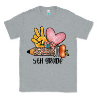 Heather Grey peace love 5th grade Classic Tee - JahusDesignShop
