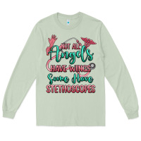 Matcha not all angels have wings some have stethoscopes Long Sleeve Tee - RanaPortraitStore