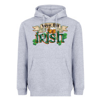 Heather Grey wee bit irish st patricks day Heavyweight Hoodie - FaDigitalArtStudio