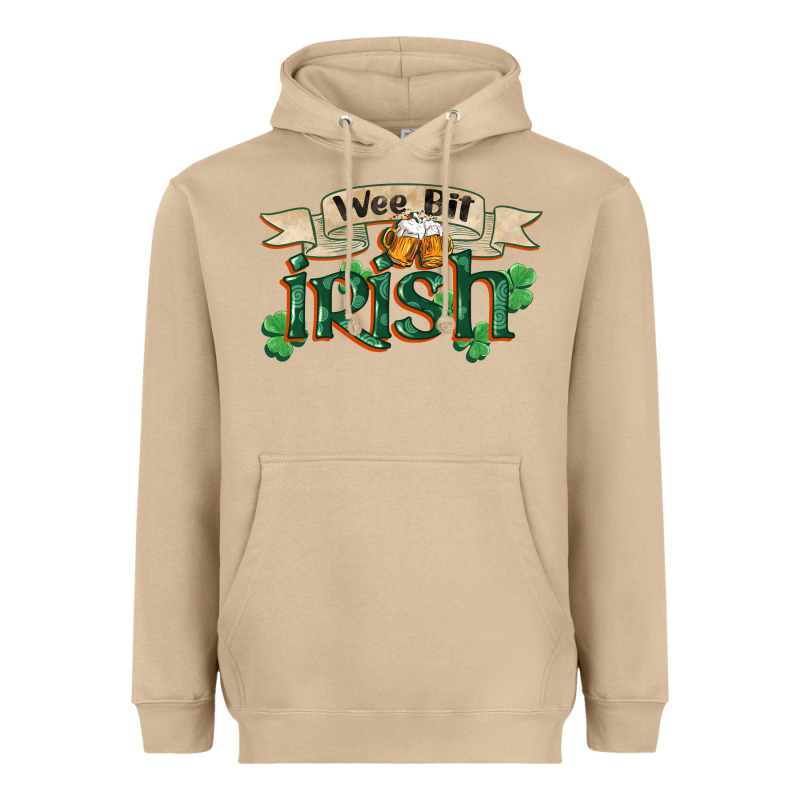 Wee Bit Irish St Patricks Day Heavyweight Hoodie by FaDigitalArtStudio | Teevron