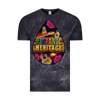Cloud Black teardrop Hispanic Heritage Vintage Tee - BundleAndBundleShop