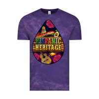 Cloud Purple teardrop Hispanic Heritage Vintage Tee - BundleAndBundleShop