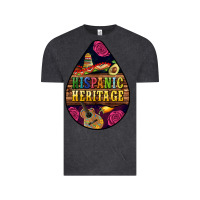 Vintage Black teardrop Hispanic Heritage Vintage Tee - BundleAndBundleShop