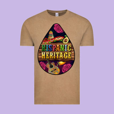 Teardrop Hispanic Heritage Vintage Tee Designed By Bundleandbundleshop