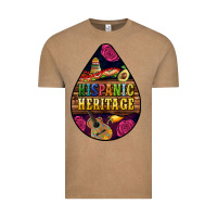 Vintage Coffee teardrop Hispanic Heritage Vintage Tee - BundleAndBundleShop