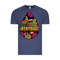 Vintage Denim teardrop Hispanic Heritage Vintage Tee - BundleAndBundleShop