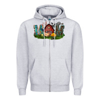 Heather Grey Barn Mom Mother's Day Zipper Hoodie - CowGirlArtShop