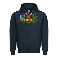 Navy Barn Mom Mother's Day Zipper Hoodie - CowGirlArtShop