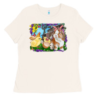 Bone easter farm chicks and bunny Ladies Tee - RanaPortraitStore