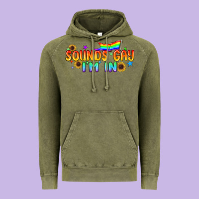 Sounds Gay I'm In Pride Lgbtq Vintage Hoodie Designed By Bundleandbundleshop