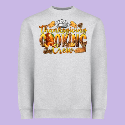 Thanksgiving Cooking Crew Heavyweight Sweatshirt Designed By Texasbilliewilder