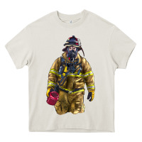 Cream Firefighter Heavy Core Tee - LillyAllenDesigns