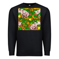 Black St. Patrick's Day Pig And Candy Pot Of Gold Premium Sweatshirt - FaDigitalArtStudio