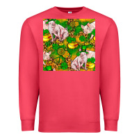 Cardinal St. Patrick's Day Pig And Candy Pot Of Gold Premium Sweatshirt - FaDigitalArtStudio