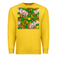 Lemon St. Patrick's Day Pig And Candy Pot Of Gold Premium Sweatshirt - FaDigitalArtStudio
