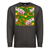 Smoke St. Patrick's Day Pig And Candy Pot Of Gold Premium Sweatshirt - FaDigitalArtStudio