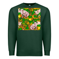 Sports Green St. Patrick's Day Pig And Candy Pot Of Gold Premium Sweatshirt - FaDigitalArtStudio