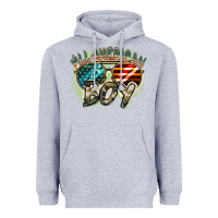 Heather Grey All American boy 4th of july Heavyweight Hoodie - FaDigitalArtStudio