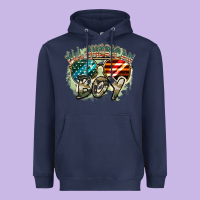 All American Boy 4th Of July Heavyweight Hoodie Designed By Fadigitalartstudio