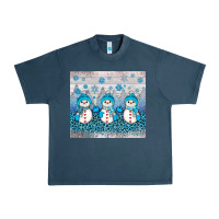 Midnight Navy snowman winter Urban Heavy Tee - JahusDesignShop