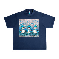 Navy snowman winter Urban Heavy Tee - JahusDesignShop