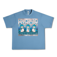 Pebble Blue snowman winter Urban Heavy Tee - JahusDesignShop