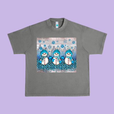 Snowman Winter Urban Heavy Tee Designed By Jahusdesignshop