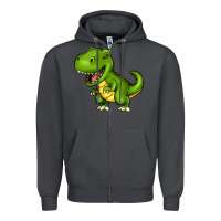Smoke Cartoon T-Rex Zipper Hoodie - HowdyJamesFarm