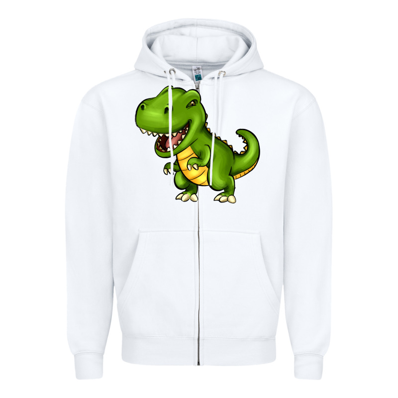 Cartoon T-rex Zipper Hoodie by HowdyJamesFarm | Teevron
