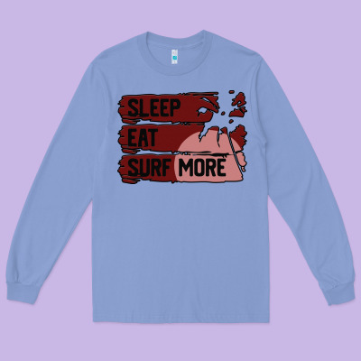 Surf, Sleep, Eat Long Sleeve Tee Designed By Bettercallsaul