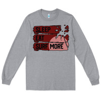 Heather Grey surf, sleep, eat Long Sleeve Tee - Bettercallsaul