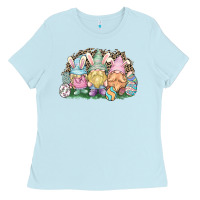 Baby Blue Easter Day gnomes Ladies Tee - NancyCooperArtShop