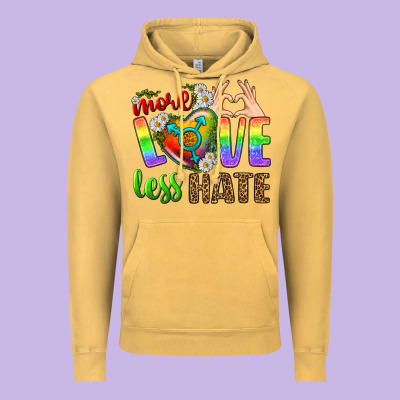 More Love Less Hate Lgbtq Vintage Hoodie Designed By Bundleandbundleshop
