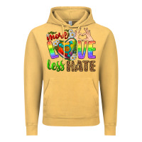 Vintage Mustard More Love Less Hate LGBTQ Vintage Hoodie - BundleAndBundleShop
