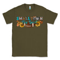Army Green small town big spirit Classic Tee - BundleAndBundleShop