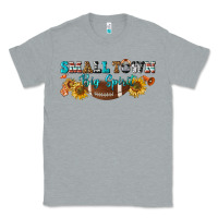 Heather Grey small town big spirit Classic Tee - BundleAndBundleShop