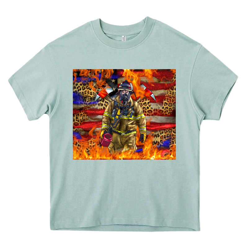 Western Firefighter With American Heavy Core Tee by LillyAllenDesigns | Teevron
