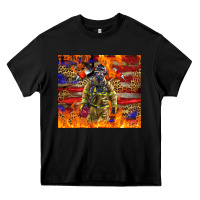 Black Western Firefighter With American Heavy Core Tee - LillyAllenDesigns