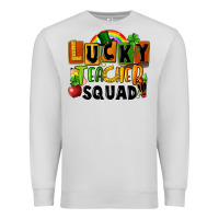 Dove Grey lucky teacher squad Premium Sweatshirt - FaDigitalArtStudio