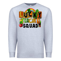 Heather Grey lucky teacher squad Premium Sweatshirt - FaDigitalArtStudio