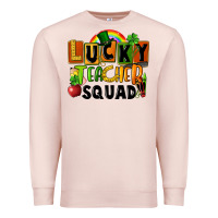 Pale Pink lucky teacher squad Premium Sweatshirt - FaDigitalArtStudio