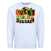 White lucky teacher squad Premium Sweatshirt - FaDigitalArtStudio