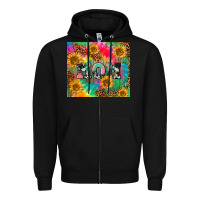 Black Mom rainbow sunflower Zipper Hoodie - CowGirlArtShop