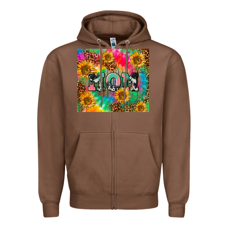 Mom Rainbow Sunflower Zipper Hoodie by CowGirlArtShop | Teevron