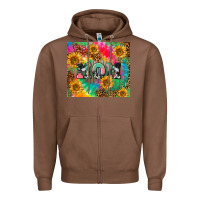 Chestnut Mom rainbow sunflower Zipper Hoodie - CowGirlArtShop